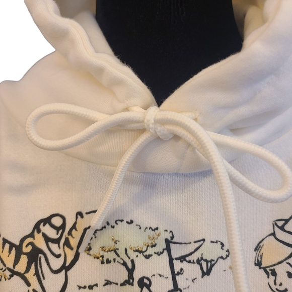DISNEY Hoodie Sweatshirt Christopher Robin Pooh And Friends Cream Women's Sz Med - Picture 6 of 12
